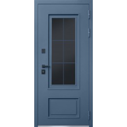 Стальная дверь Терморазрыв 3К «Эльбрус с окном и английской решеткой»
