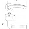 Ручка Armadillo (Армадилло) раздельная R.LD54.Libra26 (Libra LD26) SN/CP-3 матовый никель/хром