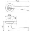 Ручка Armadillo (Армадилло) раздельная R.LD54.Columba (Columba LD80) SN/CP-3 матовый никель/хром