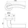 Ручка Armadillo (Армадилло) раздельная R.LD54.Libra26 (Libra LD27) SN/CP-3 матовый никель/хром