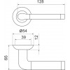 Ручка Armadillo (Армадилло) раздельная R.LD54.Stella (Stella LD28) SN/CP-3 матовый никель/хром