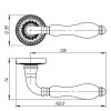 Ручка Armadillo (Армадилло) раздельная R.CL55.Silvia (Silvia CL1) OB/CRP-213 античная бронза/кракелюр