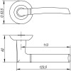 Ручка Punto (Пунто) раздельная R.TL54.ARDEA (ARDEA TL) SG/GP-4 матовое золото/золото