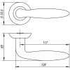 Ручка Punto (Пунто) раздельная R.TL54.BASIS (BASIS TL) SN/CP-3 матовый никель/хром