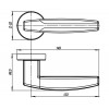 Ручка Armadillo (Армадилло) раздельная R.URB52.ARC (ARC URB2) SN/CP-3 матовый никель/хром