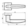 Ручка Armadillo (Армадилло) раздельная K.USQ52.ARC (ARC USQ2) SN/CP/SN-12 матовый никель/хром