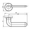 Ручка Armadillo (Армадилло) раздельная R.URB52.EXCALIBUR (EXCALIBUR URB4) BPVD-77 вороненый никель