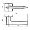 Ручка Armadillo (Армадилло) раздельная K.USQ52.SQUID (SQUID USQ9) SN-3 матовый никель