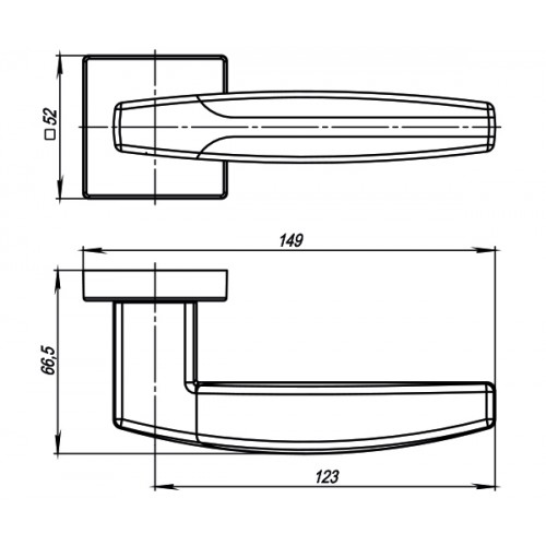 Ручка Armadillo (Армадилло) раздельная K.USQ52.ARC (ARC USQ2) BB/SBB-17 кор.бронза/мат.кор.бронза