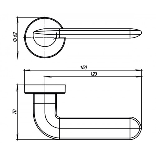 Ручка Armadillo (Армадилло) раздельная R.URB52.EXCALIBUR (EXCALIBUR URB4) OB-13 античная бронза