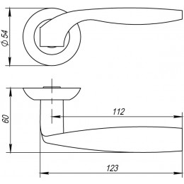 Ручка Fuaro (Фуаро) раздельная R.AR54.BOSTON (BOSTON AR) 140mm SN/CP-3 матовый никель/хром