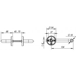Ручка Fuaro (Фуаро) раздельная R.DSS304-0203/19 (DSS-0203/19) INOX 304