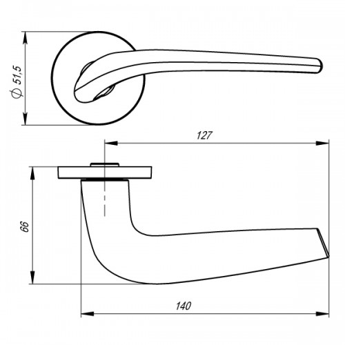 Ручка Armadillo (Армадилло) раздельная R.URS52.TWIN (TWIN URS) BL-26 черный