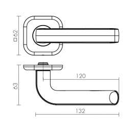 Ручка Fuaro (Фуаро) раздельная K.XL62.TOR (TOR XL) CP-8 хром