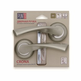 Ручка Punto (Пунто) раздельная CRONA TL/HD SN/CP-3 матовый никель/хром