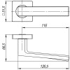 Ручка Ajax (Аякс) раздельная K.JK51.ERGO (ERGO JK) CP-8 хром