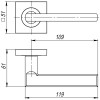 Ручка Ajax (Аякс) раздельная K.JK51.POLO (POLO JK) GR-23 графит