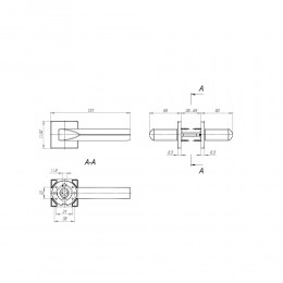 Ручка Fuaro (Фуаро) раздельная K.SL52.PRIZMA (PRIZMA SL) CP-8 хром