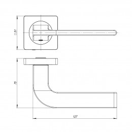 Ручка Ajax (Аякс) раздельная K.JK51.SPLINE (SPLINE JK) SSC-16 сатинированный хром