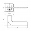 Ручка Ajax (Аякс) раздельная K.JK51.SPLINE (SPLINE JK) BL-24 черный