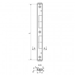 Ответная Guardian (Гардиан) планка регулируемая PROFI 11.535 правая /151:183/