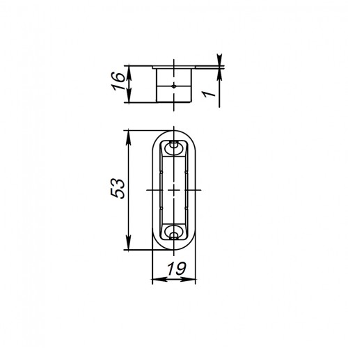 Ответная Fuaro (Фуаро) планка магнитная для M96 и M85 (цвет серый)