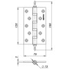 Петля Armadillo (Армадилло) универсальная IN5500UA PN (500-A5) 125х75х3 перл. никель Box