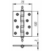 Петля Armadillo (Армадилло) универсальная IN4500UA PN (500-A4) 100x75x3 перл. никель Box