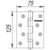 Петля Fuaro (Фуаро) универсальная IN5200U AB (2BB 125x75x2,5) бронза