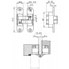 Петля Armadillo (Армадилло) скрытой установки U3D6200L SN левая (Architect 3D-ACH 60) мат. никель 60 кг