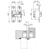 Петля Armadillo (Армадилло) скрытой установки U3D4200L SN левая (Architect 3D-ACH 40) мат. никель 40 кг