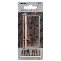 Петля Fuaro (Фуаро) универсальная без врезки IN4500W-BL PB (500-2BB/BL 100x2,5) латунь БЛИСТЕР