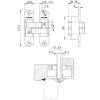 Петля Armadillo (Армадилло) скрытой установки U3D6200L AB левая (Architect 3D-ACH 60) бронза 60 кг