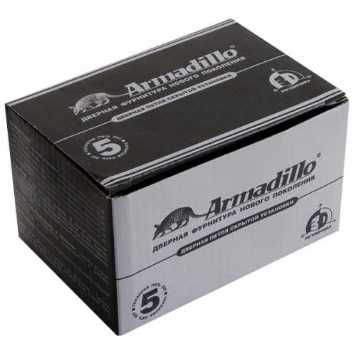 Петля Armadillo (Армадилло) скрытой установки U3D4200L CP левая (Architect 3D-ACH 40) хром 40 кг