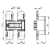 Петля Armadillo (Армадилло) скрытой установки U3D6000 AB (11160UN3D) бронза