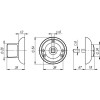 Ручка Armadillo (Армадилло) поворотная BK6.R.LD54 (BK6) CP-8 хром