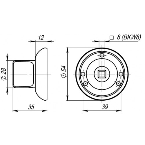 Ручка Armadillo (Армадилло) поворотная BKW8.R.LD54 (BKW8) SN/CP-3 матовый никель/хром