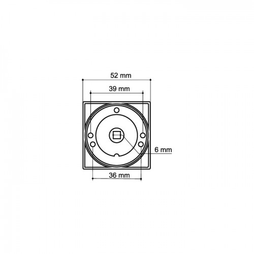 Ручка Armadillo (Армадилло) поворотная BK6.K.SQ52 (BK6/SQ) SN/CP-3 матовый никель/хром