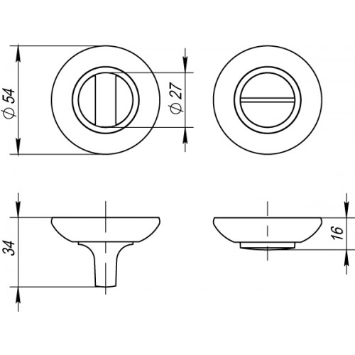 Ручка Fuaro (Фуаро) поворотная BK6.R.RM54 (BK6 RM) CP-8 хром