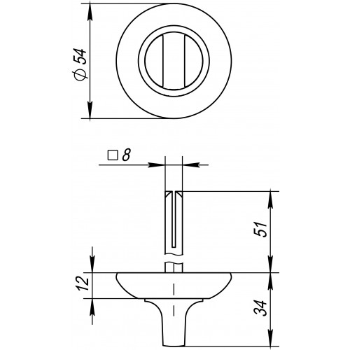 Ручка Fuaro (Фуаро) поворотная BKW8 RM-AB/GP-7