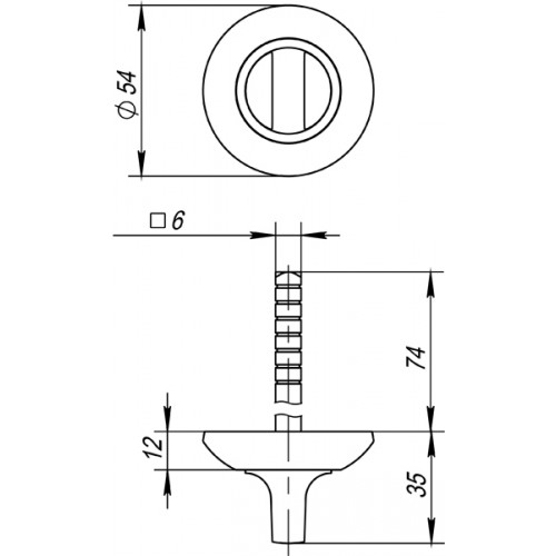 Ручка Fuaro (Фуаро) поворотная BKW6.R.AR54 (BKW6 AR) GP/SG-5