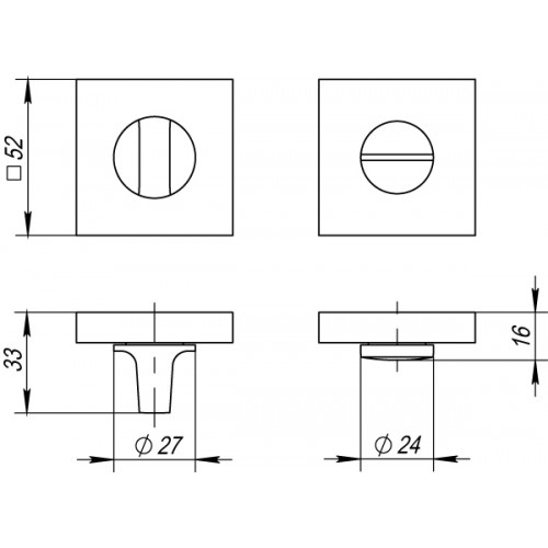 Ручка Fuaro (Фуаро) поворотная BK6.K.DM51 (BK6 DM) SN/CP-3 матовый никель/хром