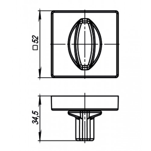 Ручка Armadillo (Армадилло) поворотная BK6.K.USQ52 (BK6/USQ) SN-3 матовый никель