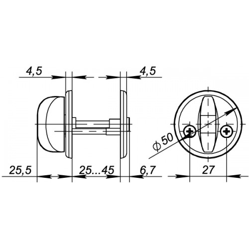 Ручка Fuaro (Фуаро) поворотная BK5x60.R.FIN001/HD (WC-001-CP) CP хром