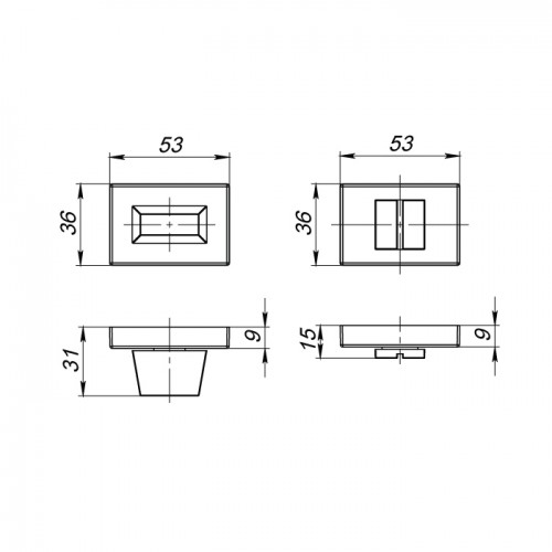 Ручка Armadillo (Армадилло) поворотная BK6.K.UCS36 (BK6 UCS) BL-26 черный