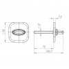 Ручка Fuaro (Фуаро) поворотная BKW8x75.K.XL62 (BKW8x75 XL) BL-24 черный