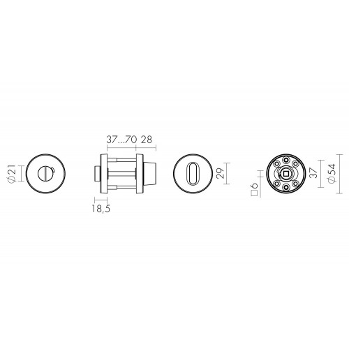 Ручка Fuaro (Фуаро) поворотная BK6.R.DSS201-02 (DSS-02-BK6) INOX 201