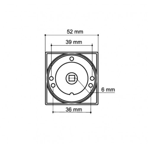 Ручка Armadillo (Армадилло) поворотная BK6.K.SQ52 (BK6/SQ) MWSC-33 итальянский тисненый