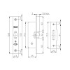 Защелка Kale kilit врезная ролик 155/B (35 mm) (латунь)