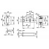 Защелка Fuaro врезная PLASTIC P22-45-25 GP латунь